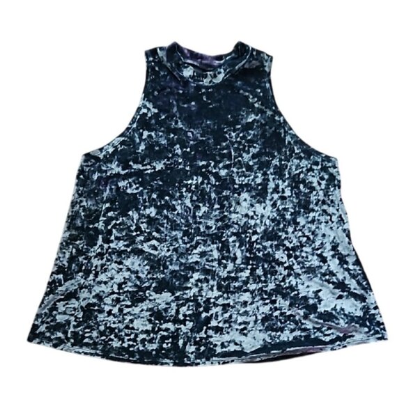 Arizona Womens Tank XL Blue/Green Crushed Velvet Fairy Whimsigoth Y2K Festival - Picture 1 of 7